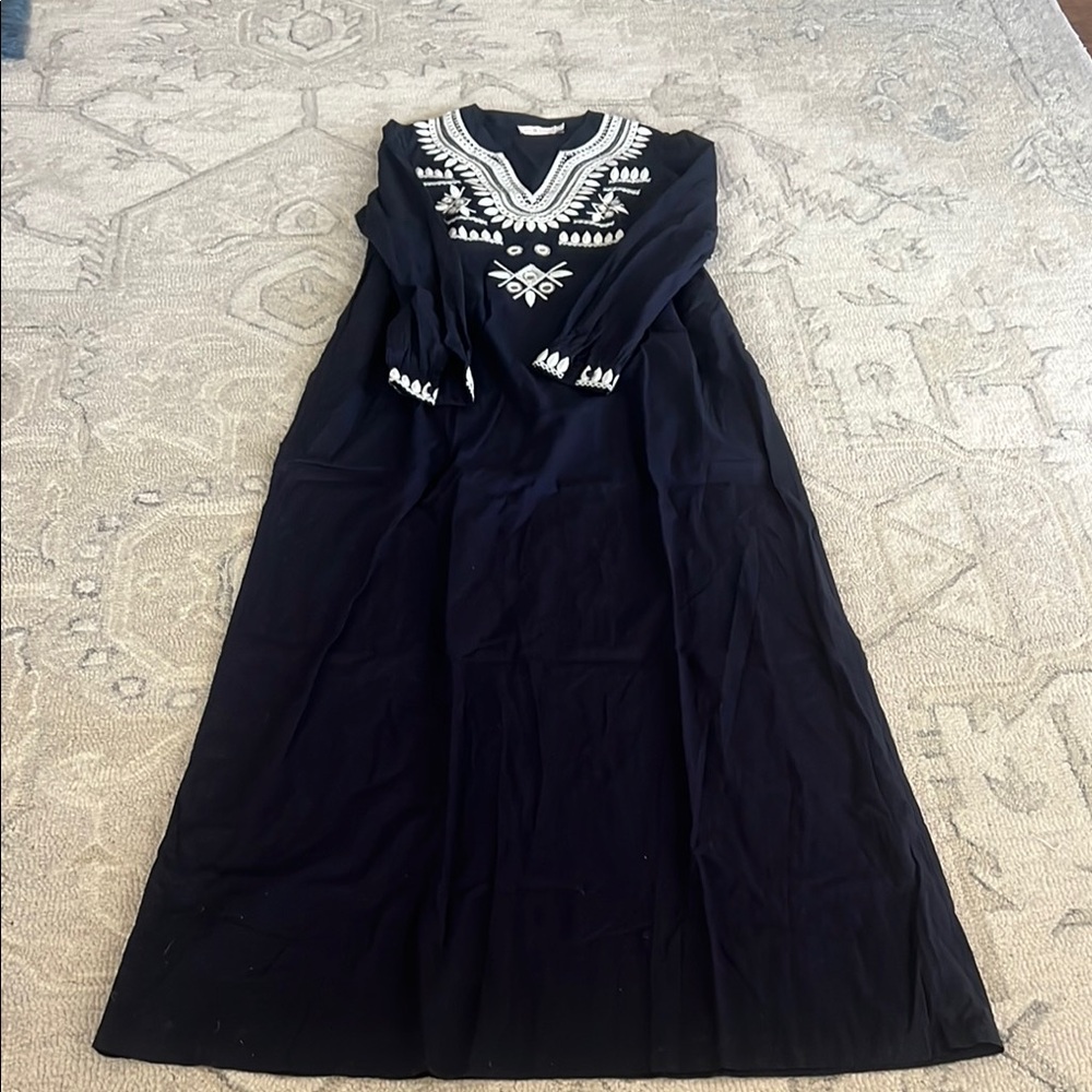 Tory Burch Blue and White Embellished Resort Gown - Picture 9 of 13